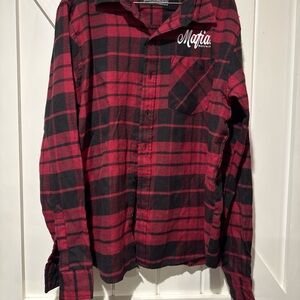 Buffalo Red and Black Checkered Men's Shirt